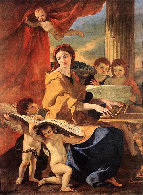 POUSSIN, Nicolas St Cecilia af Sweden oil painting art